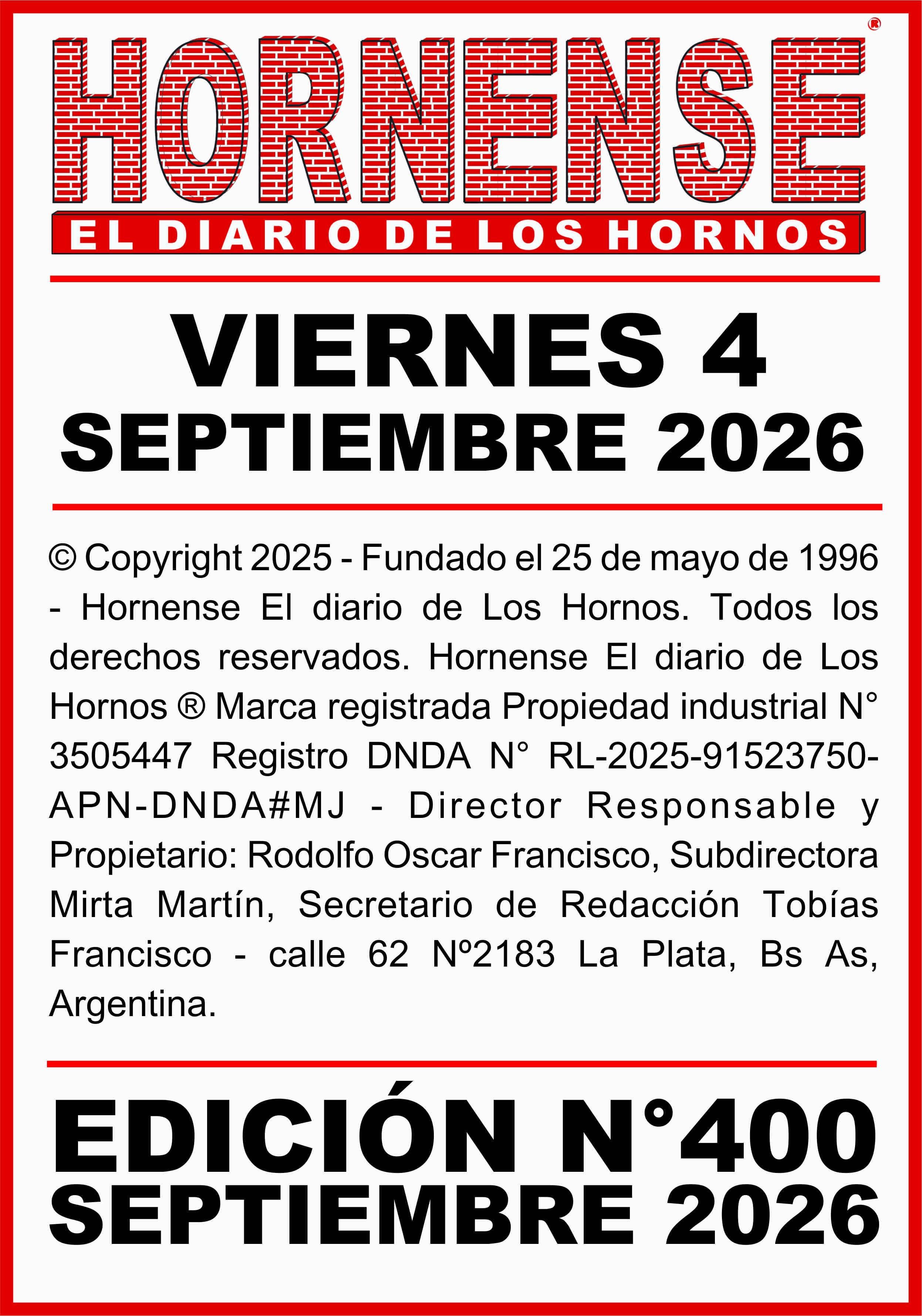 edición 400